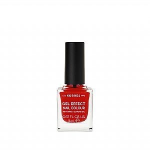 KORRES GEL EFFECT Nail Colour Νο48 Coral Red 11ml