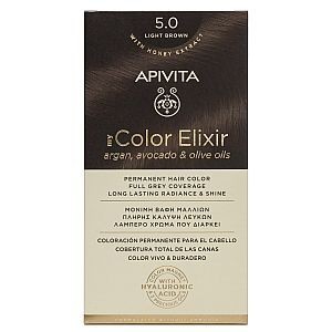 APIVITA - MY COLOR ELIXIR Μόνιμη Βαφή Μαλλιών N5.0 Καστανό Ανοιχτό