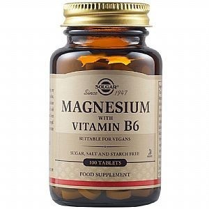 SOLGAR Magnesium with Vitamin B6 100 Tabs