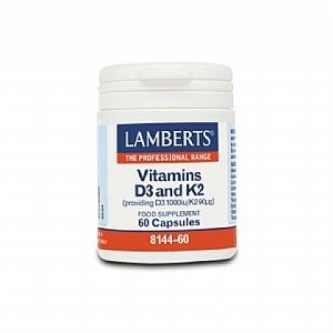 LAMBERTS Vitamins D3 and K2 60caps
