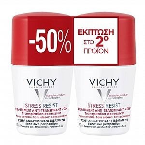 Vichy Deodorant Stress Resist Roll-On 72h 50mlx2