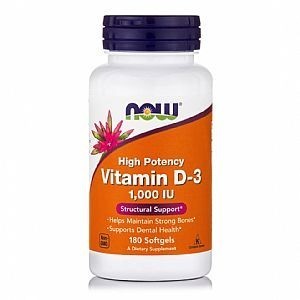 NOW Vitamin D-3 1000iu 180 caps